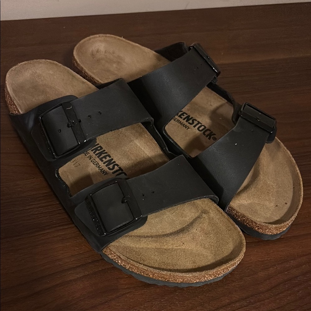 Birkenstock Arizona Black Sandals with Buckles